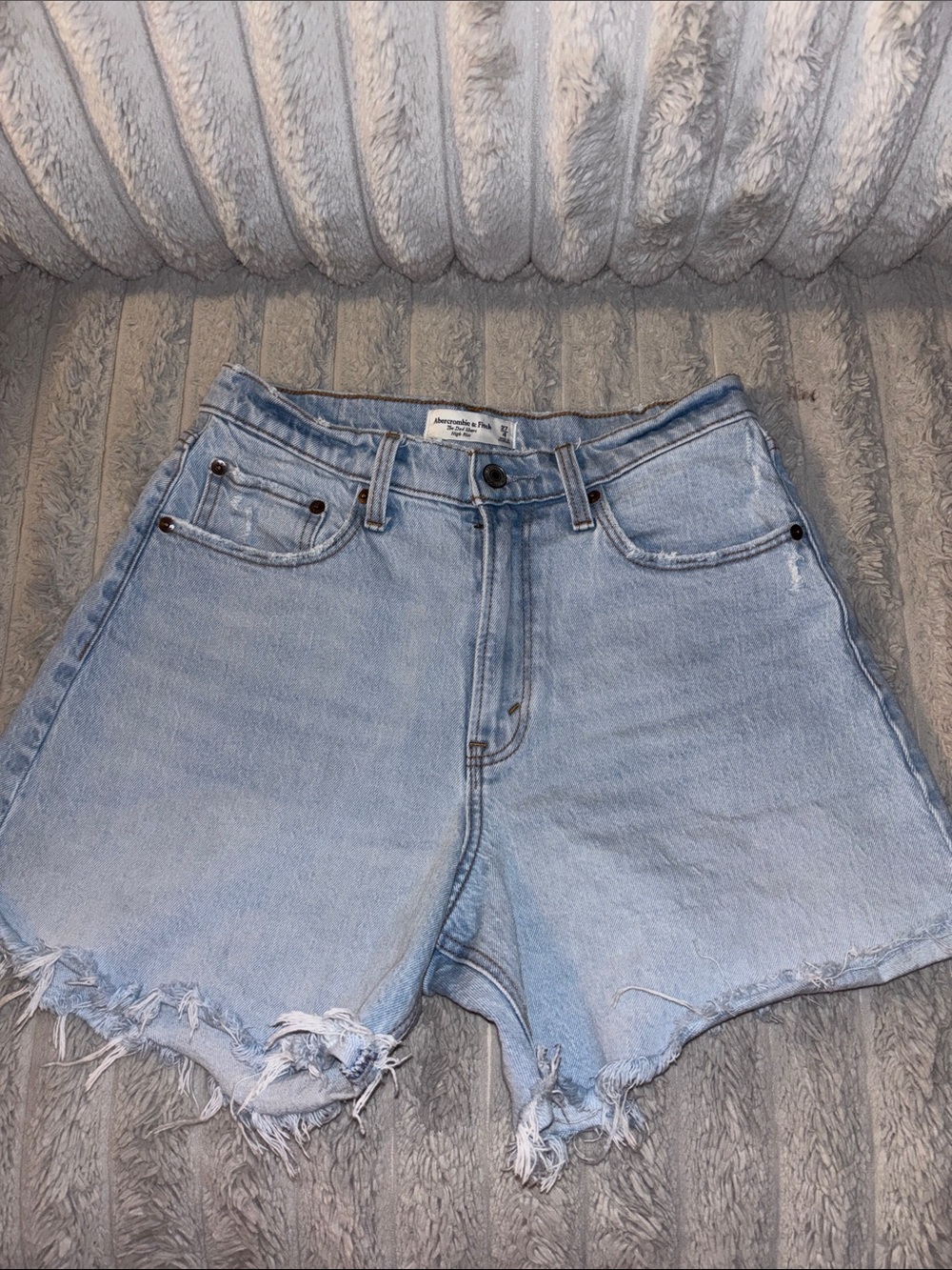 Abercrombie and fitch Light blue curvy dad short size 4
